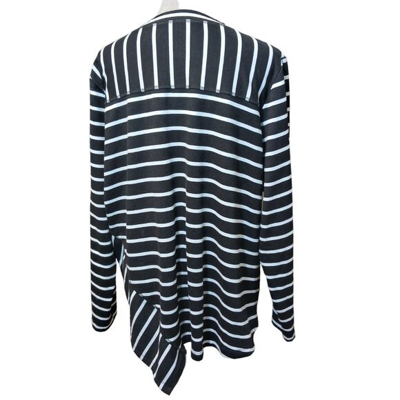 Westbound Woman Asymmetrical Striped Tunic Top Vneck Stretch Womens Plus Size 2X - Picture 3 of 5